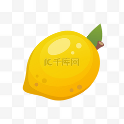 黄柠檬红柠檬图片_手绘卡通夏日黄色柠檬夏天