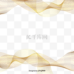 金色曲线框架图片_金色豪华明亮的边框元素