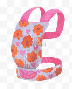 孕妇用品图片_手绘彩色婴儿背带设计