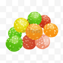 五颜六色球形的糖果