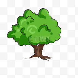 清新图片_清新绿色卡通树木