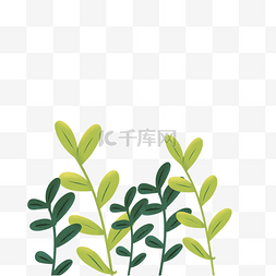 小清新植被图片_手绘大自然绿色小草