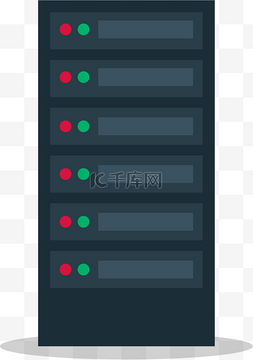 服务器矢量图片_矩形黑色矢量卡通服务器
