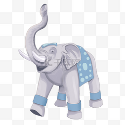 大象插画图片_手绘可爱大象插画
