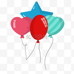 卡通装饰彩色气球