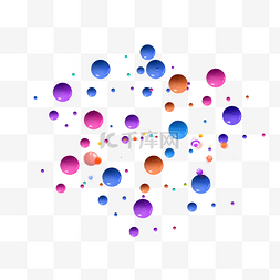 多边形球体3d图片_618促销装饰彩色球体小元素多边形