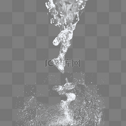 白色水纹水花图片_溅起的白色水滴水花元素