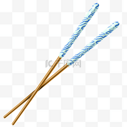 卡通筷子吃饭图片_手绘矢量扁平餐具筷子