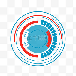 蓝色办公边框图片_蓝色渐变科技线条科技风边框元素