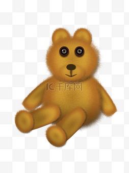 棕色玩具熊图片_手绘水彩棕色的小熊可商用元素