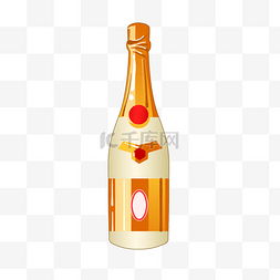 酒吧ktv图片_手绘浪漫庆祝香槟酒瓶插画