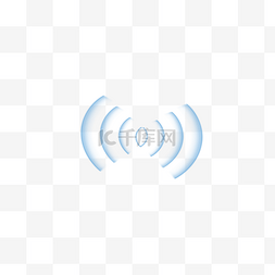 免扣图片素材图片_蓝色简约线条信号图标扩散通信行