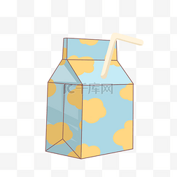 盒装牛奶图片_手绘盒装牛奶