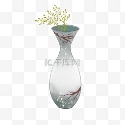 腊梅装饰图片_中国古风腊梅花瓶