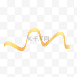金黄色M形状折叠彩带