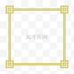 手绘金色新年边框