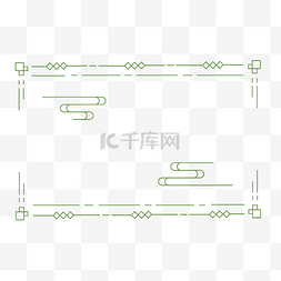 端午节绿色线条边框