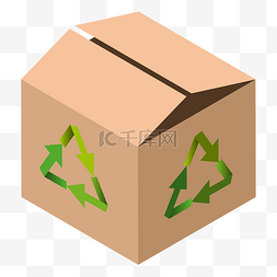 物流公告图片_卡通可回收的包装箱设计