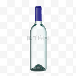 蓝色红酒瓶黑色酒瓶白色酒水白酒
