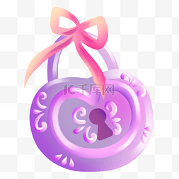 精美的紫色锁子插画