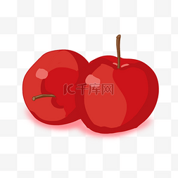水彩深红色图片_蛇果苹果苹果