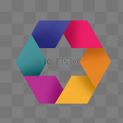 六图片_六边型渐变色