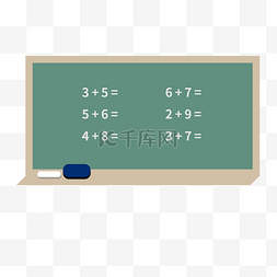 小学数学素材图片_学习黑板报免抠图