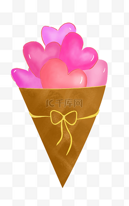 手绘食物冰淇淋插画