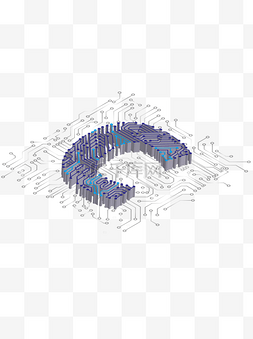 数字设计图片_2.5D科技化C英文数字设计元素