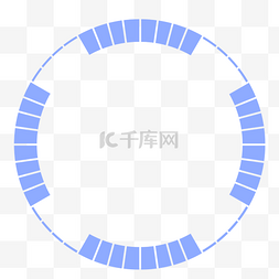 科技炫酷商务图片_蓝色断续科技免抠图