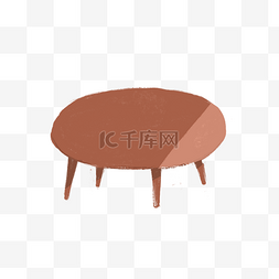 木制小桌子卡通png素材