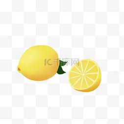 清新水果柠檬手绘图片_可爱的酸酸柠檬手绘