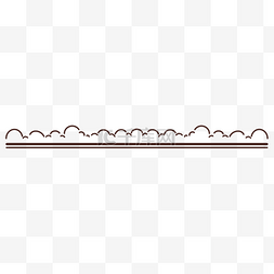 波浪分割图片_小清新棕色分割线
