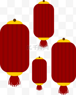 新年红灯笼装饰矢量图形
