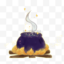  柴火紫色砂锅煮东西 