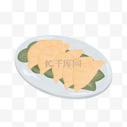 冬季好吃的水饺卡通元素