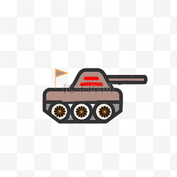 军事战争图图片_棕色坦克卡通图标
