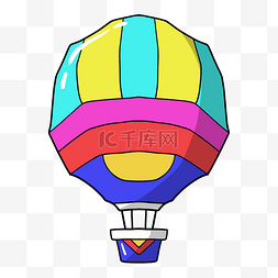 彩色气球热气球图片_彩色热气球