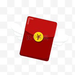 红色的红包装饰插画