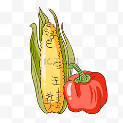 红色的菜辣椒插画