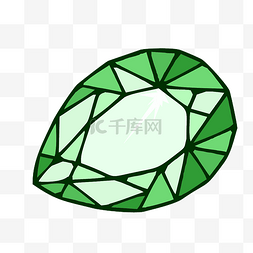 绿色的钻石手绘插画