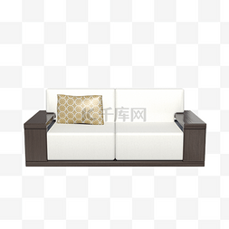现代客厅家具图片_现代实木沙发双人