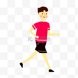 上身运动图片_跑步健身锻炼身体的男孩