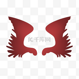 红色的翅膀手绘插画