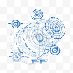 科技智能圆形图片_科技感多重圆形线条贴图