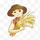 秋分农民丰收小麦