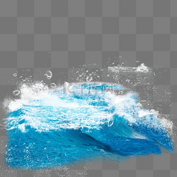 没有海波图片_蓝色大海海浪海波元素