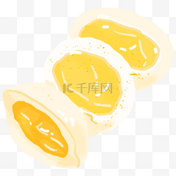 卡通黄色鸡蛋图片_食材鸡蛋卡通插画