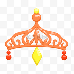 橙色花纹皇冠