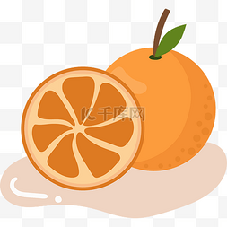 橙子芒果汁图片_切开的橙子设计电商海报果汁包装
